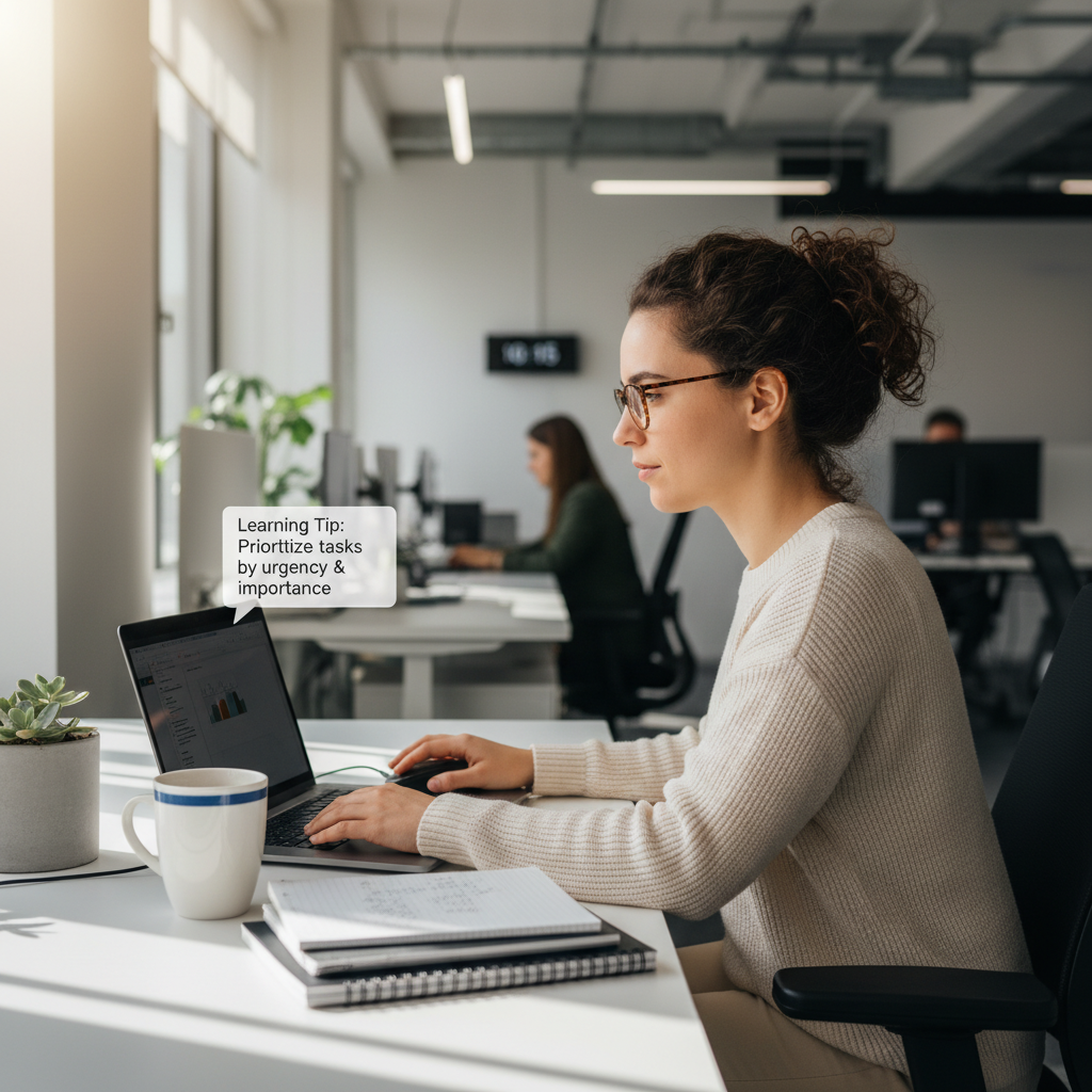 Employee accessing learning in the flow of work