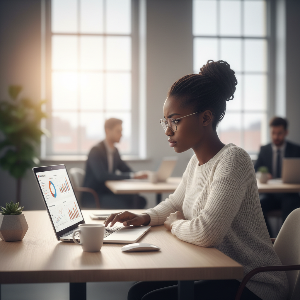 L&D team reviewing skills development analytics on a shared screen